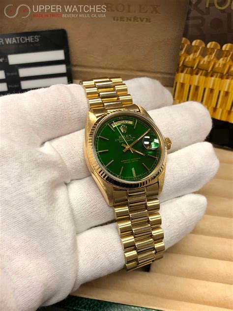 rolex oyster perpetual green dial gold|rolex oyster perpetual chronometer price.